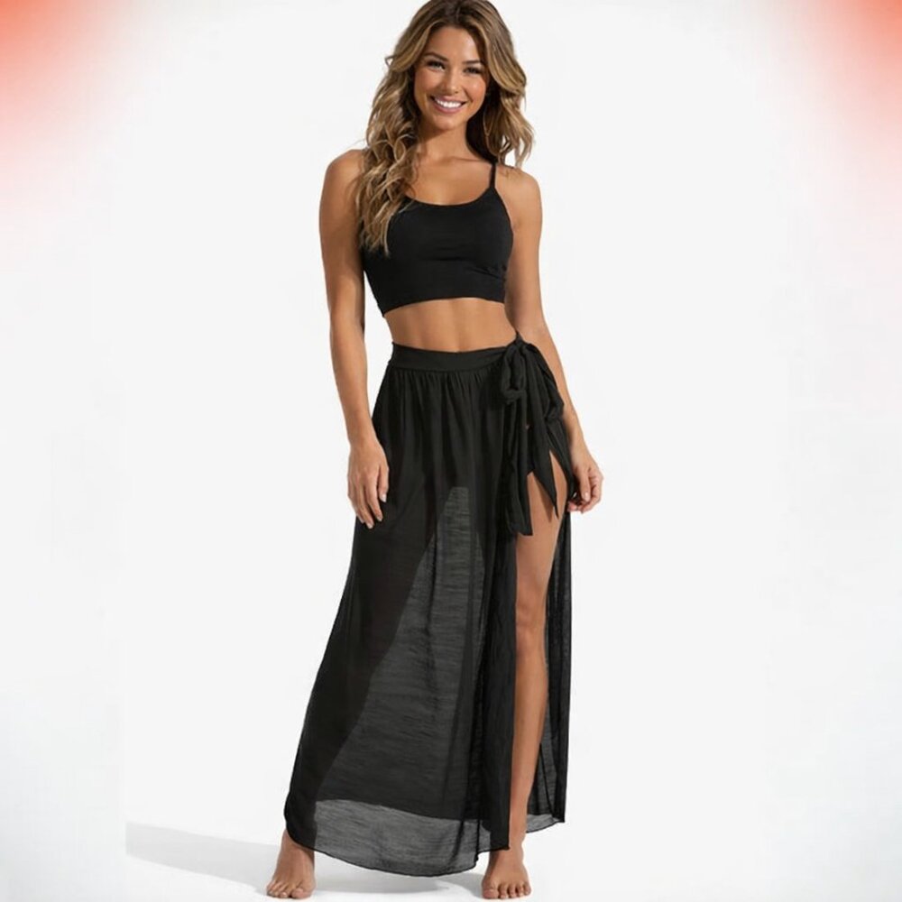 Swimsuit Sheer Swimwear Cover Ups Bikini Wrap Skirt for Women size M